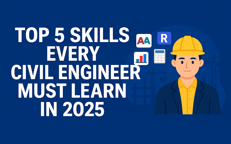 Top 5 Skills Every Civil Engineer Must Learn in 2025 to Get High-Paying Jobs.
