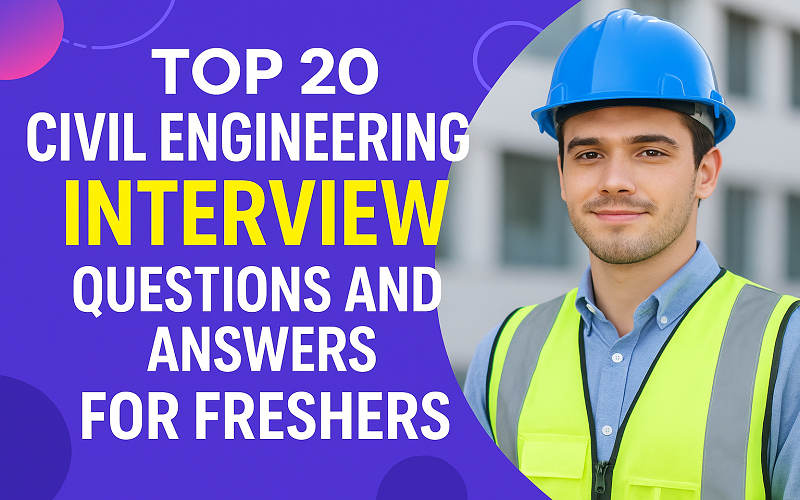 Top 20 Civil Engineering Interview Questions and Answers for Freshers (2025 Guide)